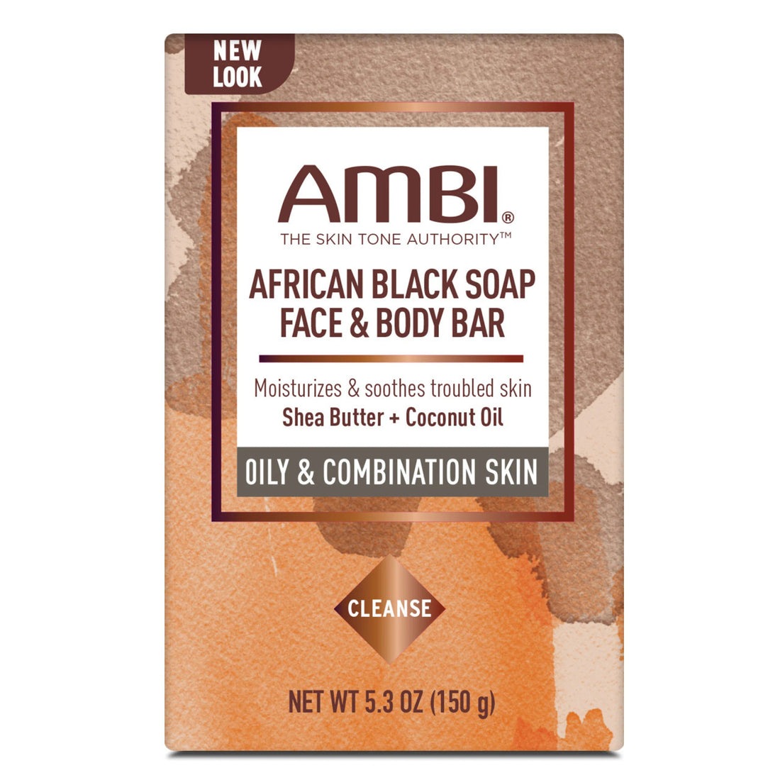 AMBI AFRICAN BLACK SOAP FACE &amp; BODY BAR 5.3 OZ