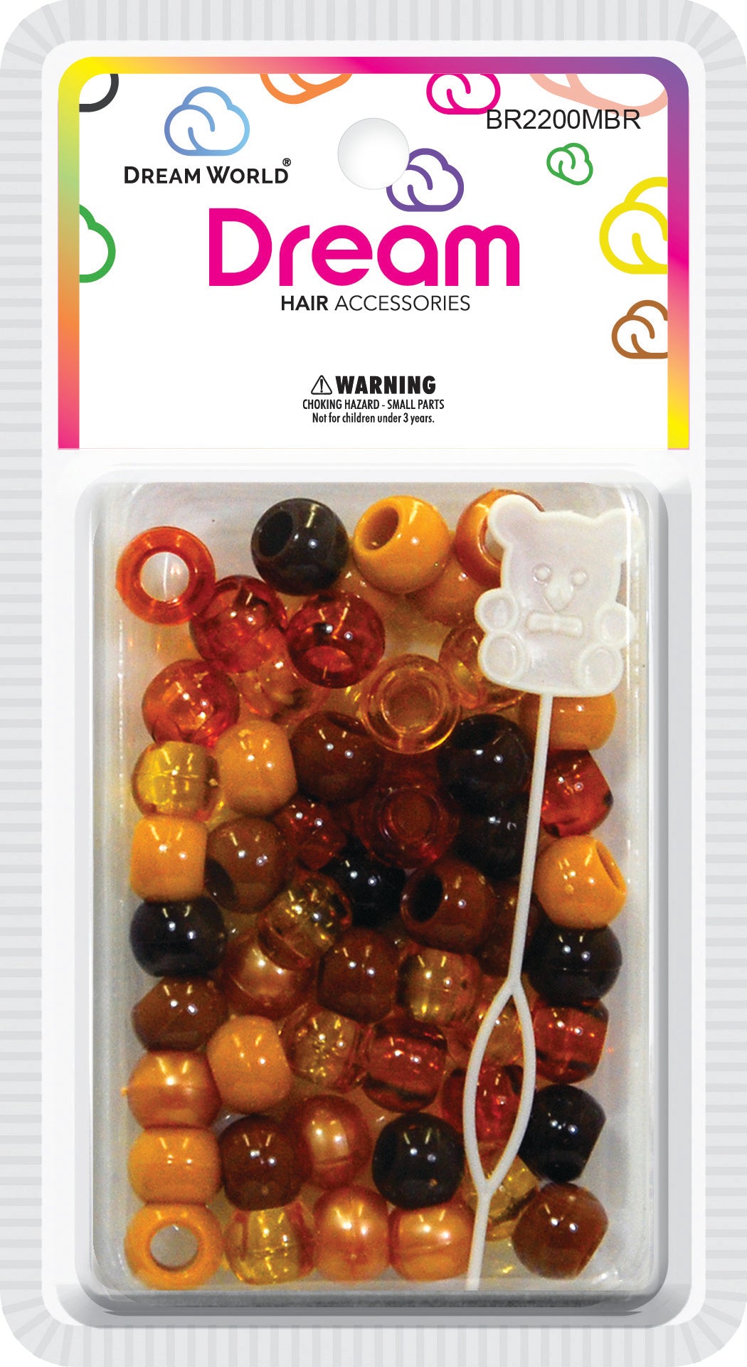 DREAM WORLD BIG ROUND HAIR BEADS -