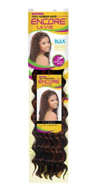 ENCORE LA VIE NEW DEEP BULK 24&quot; CROCHET BRAIDING HAIR