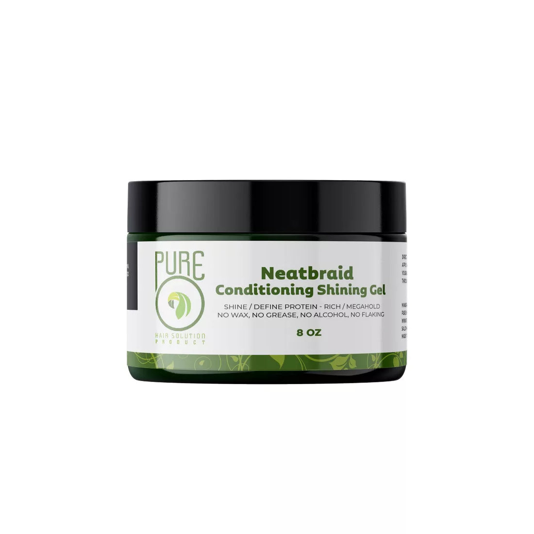 PUREO NATURAL NEATBRAID CONDITIONING SHINING HAIR GEL 8OZ