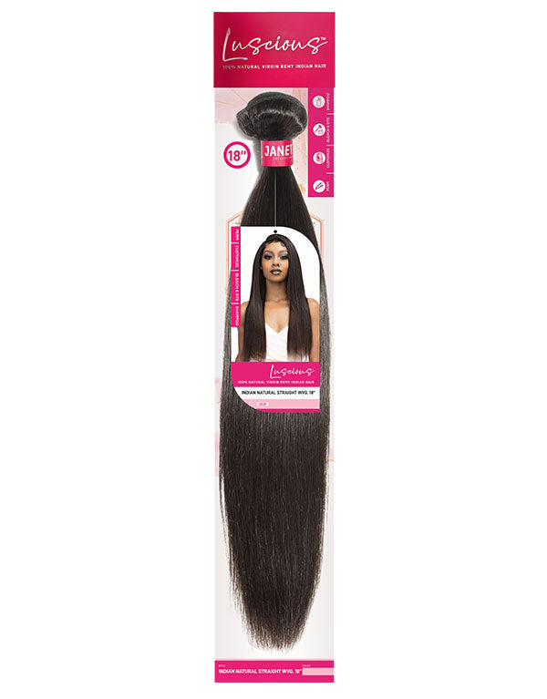 JANET COLLECTIONS - INDIAN NATURAL STRAIGHT 100% VIRGIN WEAVING HAIR