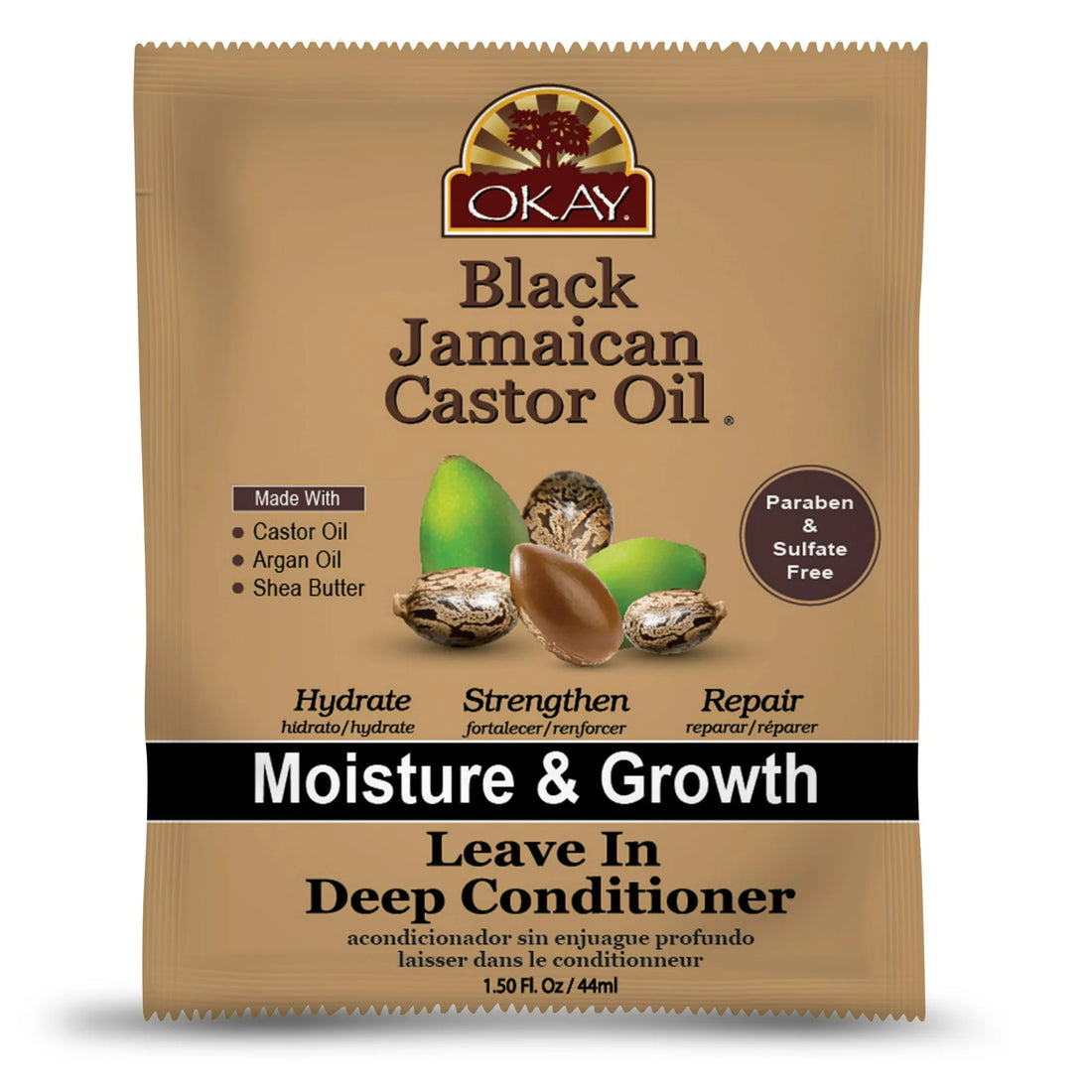 OKAY BLACK JAMAICAN CASTOR OIL LEAVE IN CONDITIONER 1.25OZ