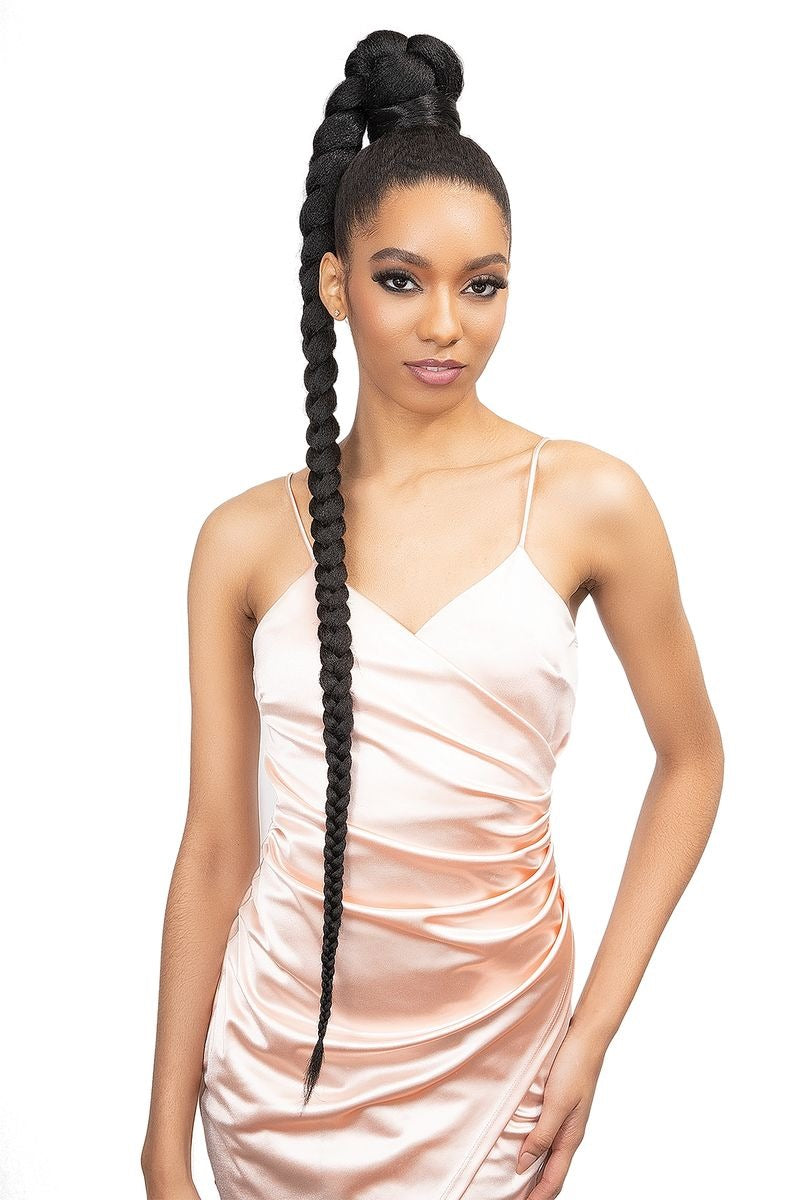 JANET COLLECTION  - REMY ILLUSION SNATCH WRAP LARGE BOX BRAID PONYTAIL 42″