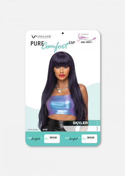 VIVICA FOX COLLECTION- SKYLER 29″ LAYERED STRAIGHT BUMP STYLE WITH FRINGED BANG WIG