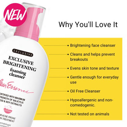 CLEAR ESSENCE EXCLUSIVE BRIGHTENING FOAMING CLEANSER (5 OZ.)
