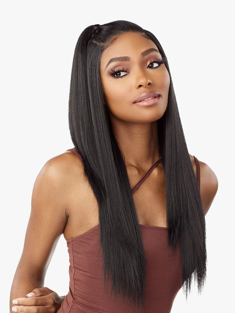 SENSATIONNEL - WHAT LACE? HUMAN HAIR BLEND LACE FRONT MARIELLA 26″ WIG