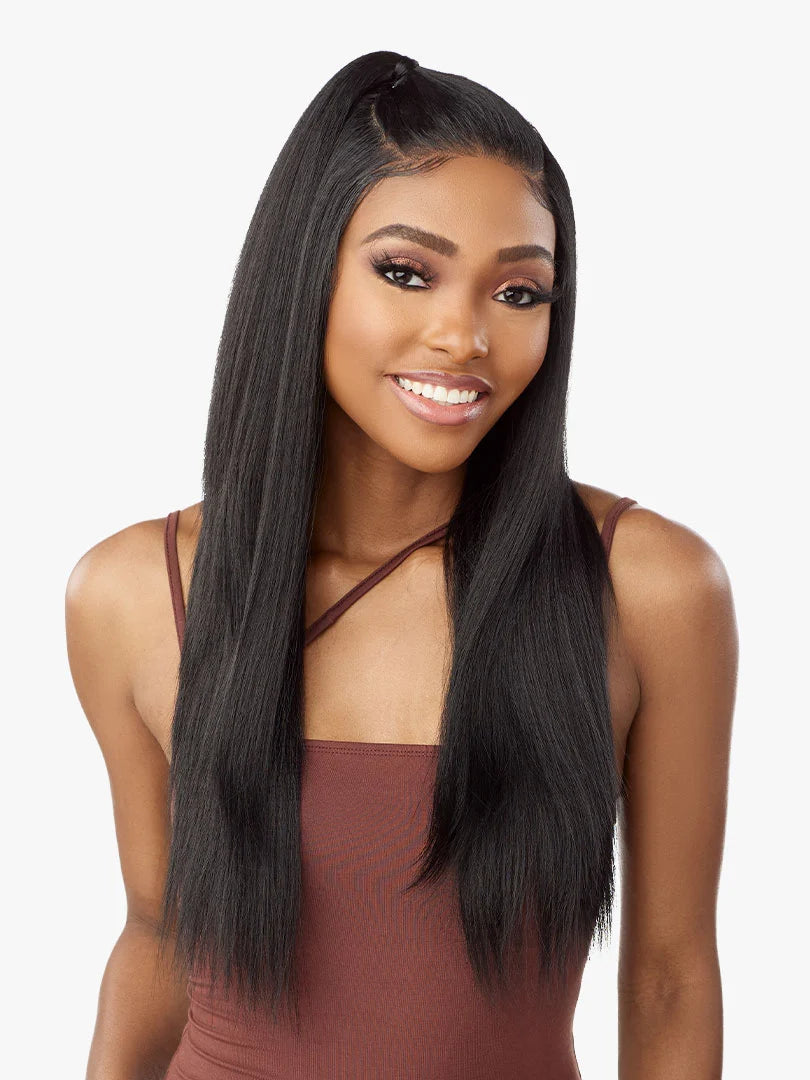 SENSATIONNEL - WHAT LACE? HUMAN HAIR BLEND LACE FRONT MARIELLA 26″ WIG