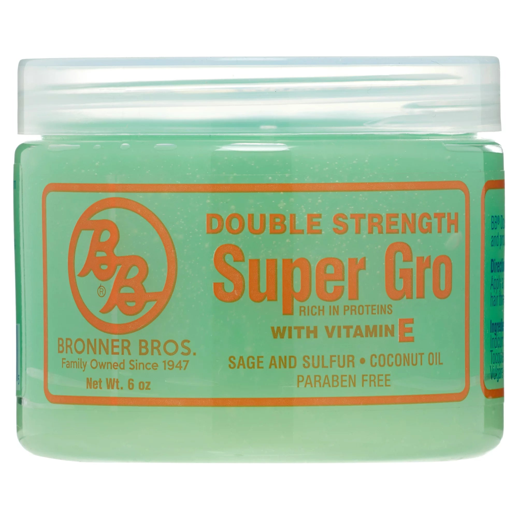 BRONNER BROS. SUPER GRO WITH VITAMIN E -  DOUBLE STRENGTH 6OZ