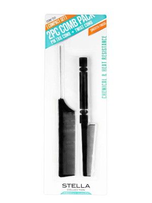 2 PIECE COMB PACK PIN TAIL COMB + TWIST COMB