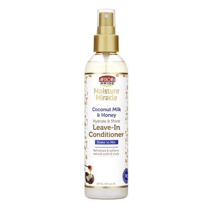 AFRICAN PRIDE MOISTURE MIRACLE COCONUT MILK &amp; HONEY LEAVE-IN CONDITIONER