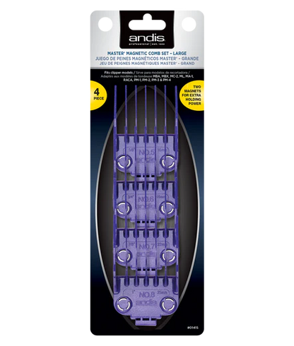 ANDIS® MASTER MAGNETIC COMB 4 PIECE SET - LARGE
