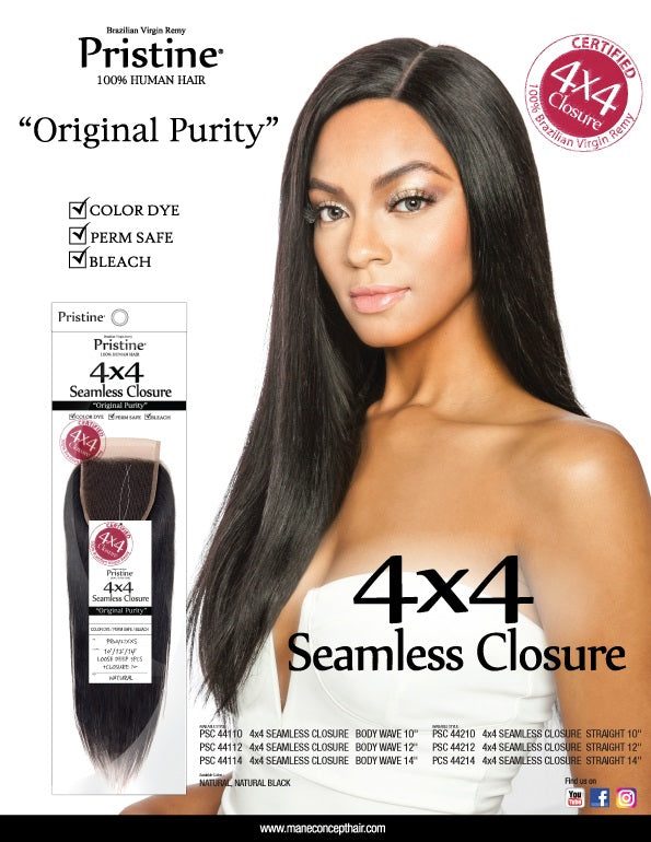 PRISTINE - PSC4x4 BABY HAIR CLOSURE STRAIGHT