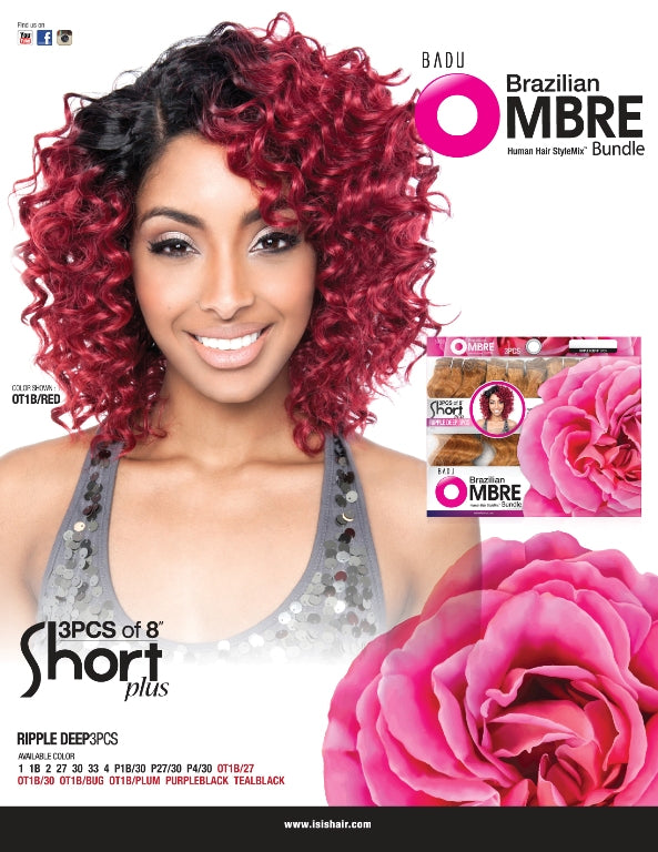 MANE CONCEPT - BADU SHORTPLUS RIPPLE DEEP 8&quot; 3PCS