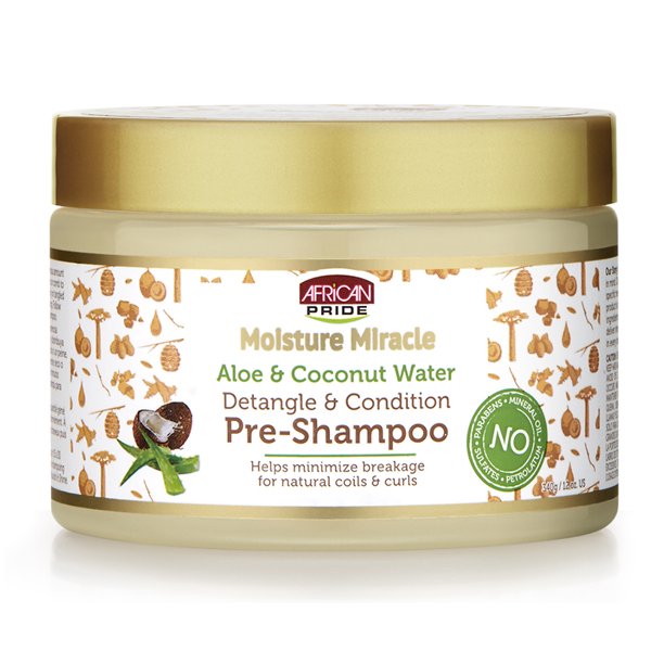 AFRICAN PRIDE MOISTURE MIRACLE PRE-SHAMPOO 12 Oz