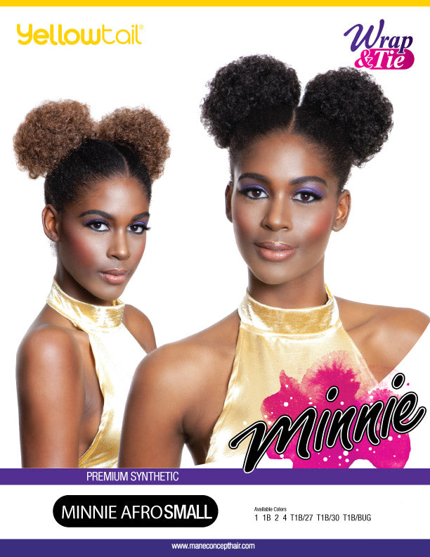 YELLOW TAIL MINNIE AFRO - SMALL PONY TAIL