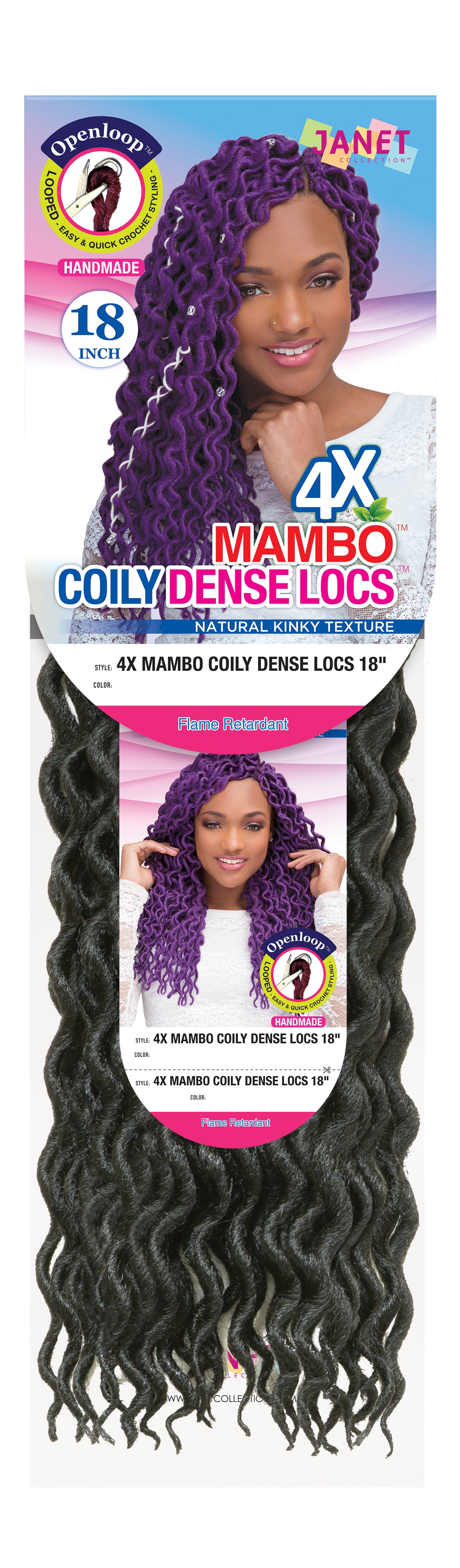 JANET COLLECTION - 2X MAMBO COILYDENSE LOCS 18″
