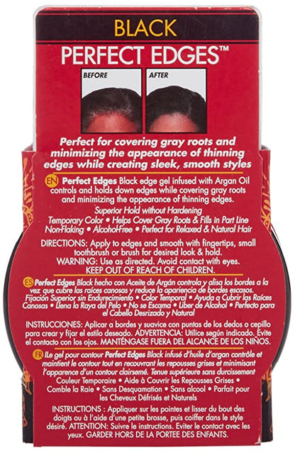 CRÈME OF NATURE ARGAN BLACK PERFECT EDGES -  EXTRA HOLD (2.25OZ)