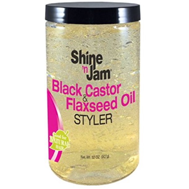 AMPRO SHINE N JAM BLACK CASTOR &amp; FLAXSEED OIL STYLER
