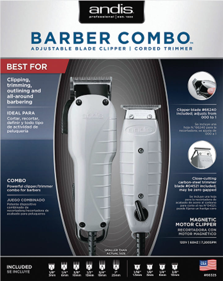ANDIS COMBO BARBER ENVY/T-OUTLINER GRAY