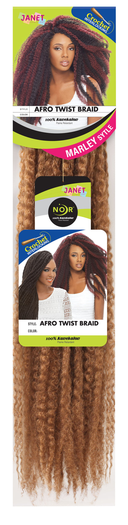 JANET COLLECTION - 2X AFRO MARLEY BRAIDING HAIR (AFRO TWIST)