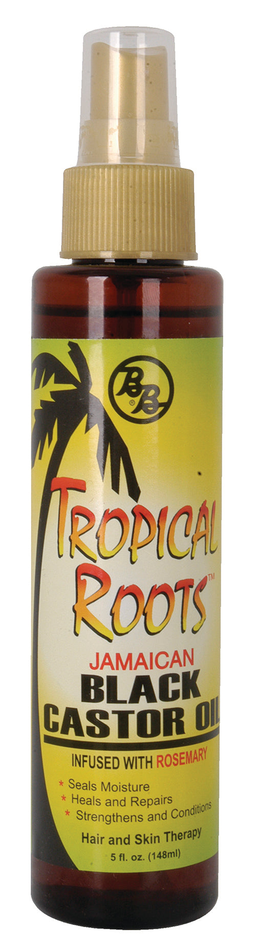 B &amp; B TROPICAL ROOTS JAMAICAN BLACK CASTOR OIL 5 Oz