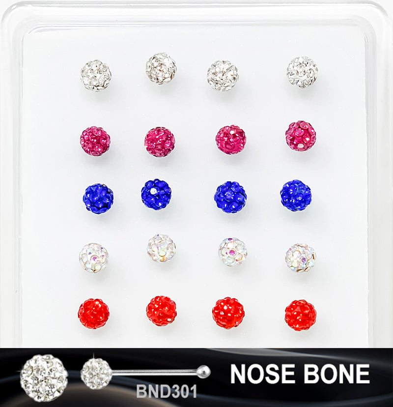 DESIGNER NOSE RING (BONE)  - SOLD BY EACH UNIT
