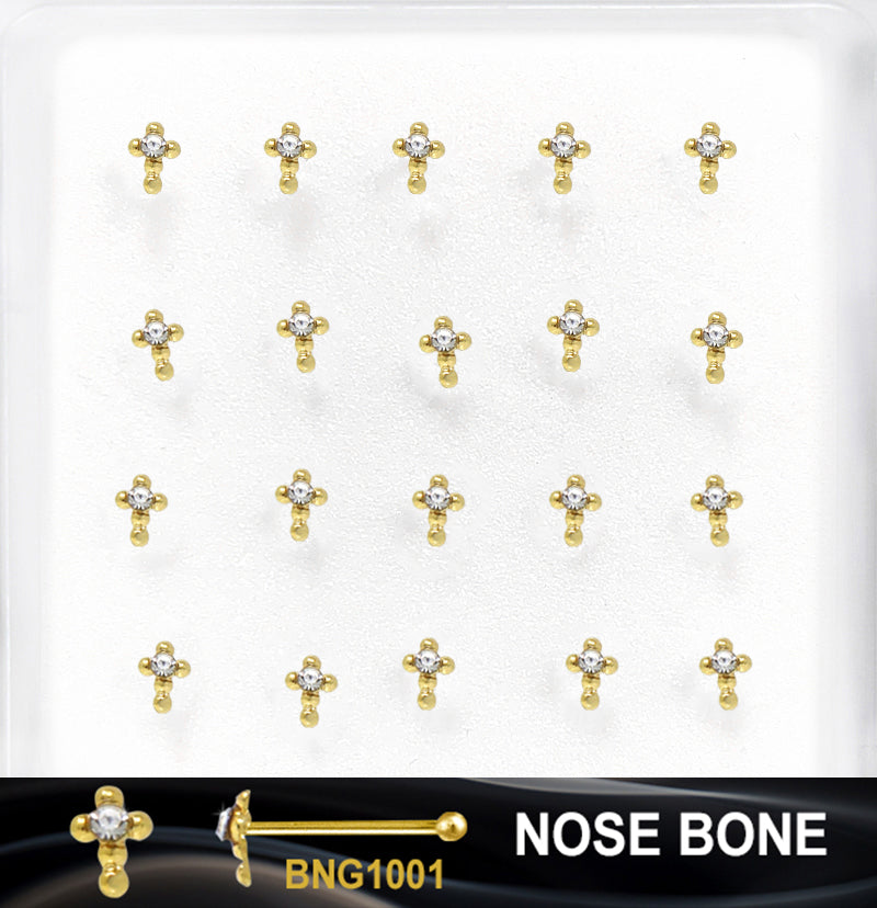 GOLD NOSE RING (BONE) - SOLD BY EACH UNIT
