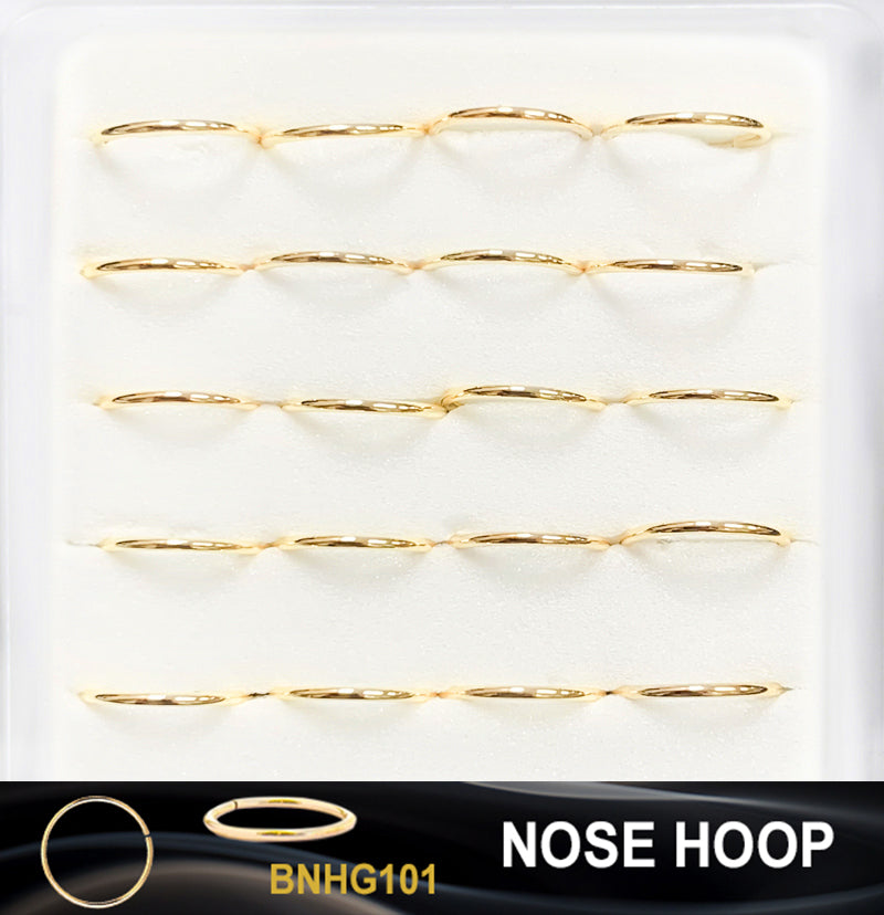 GOLD FASHION NOSE RING (HOOP)  - SOLD BY EACH UNIT
