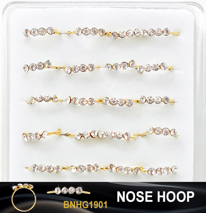 GOLD FASHION NOSE RING (HOOP)  - SOLD BY EACH UNIT