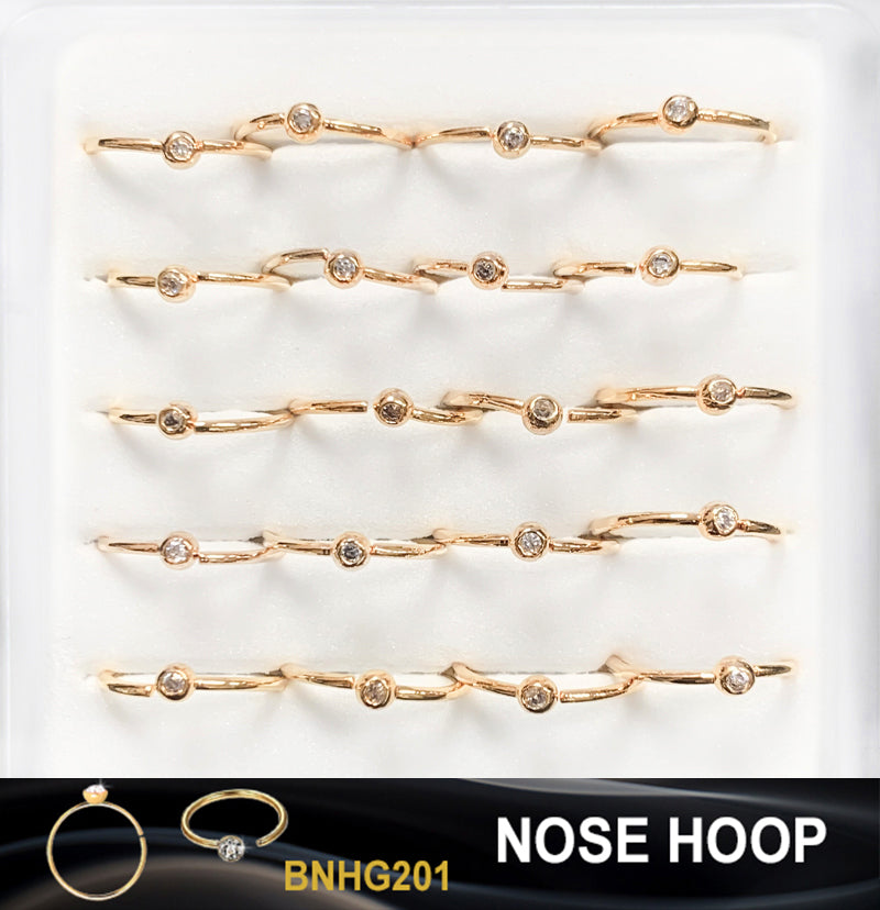GOLD FASHION NOSE RING (HOOP)  - SOLD BY EACH UNIT