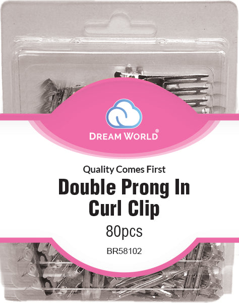 BRITTNY DOUBLE PRONG PIN CURL CLIP 80/PK
