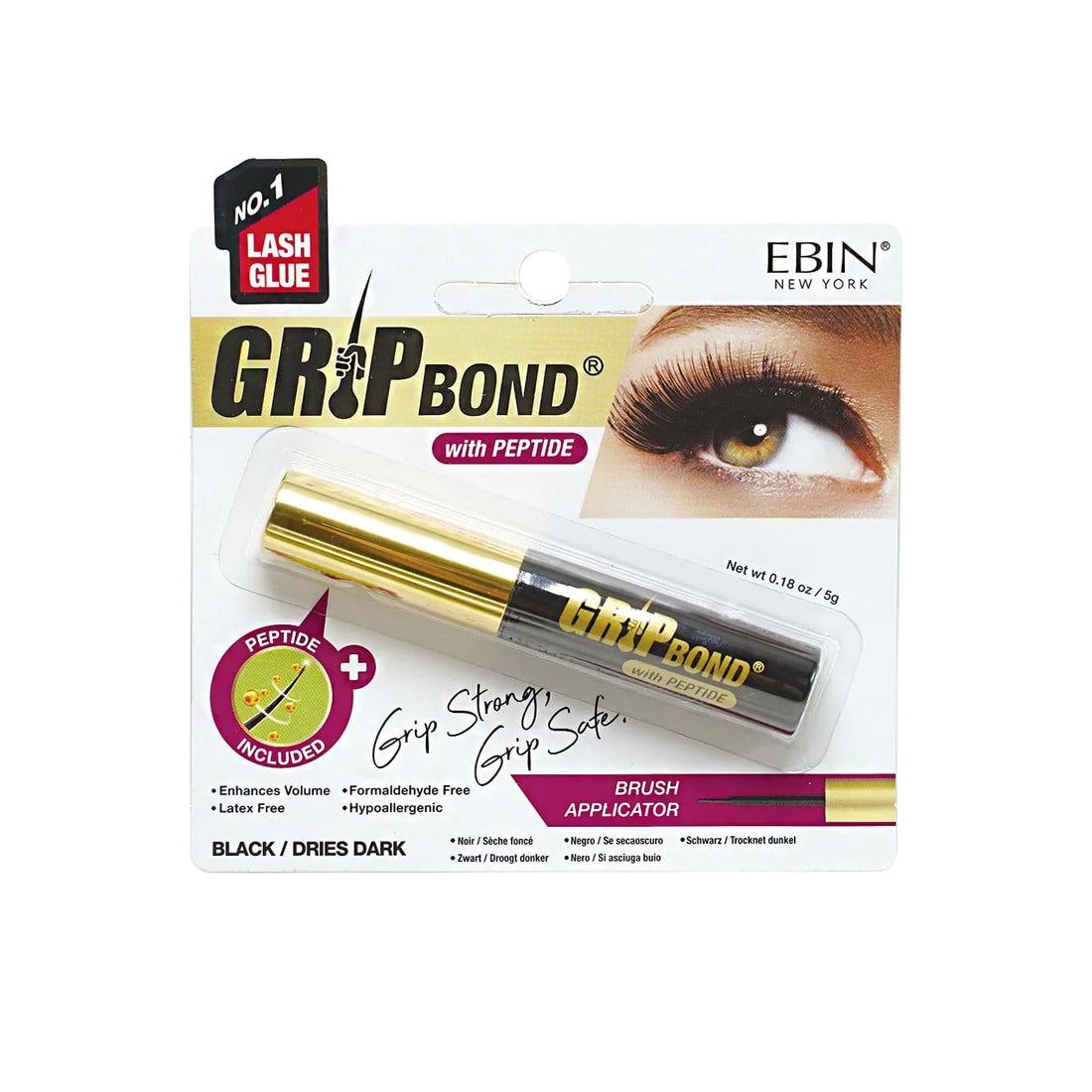EBIN - GRIP BOND LASH ADHESIVE WITH PEPTIDE