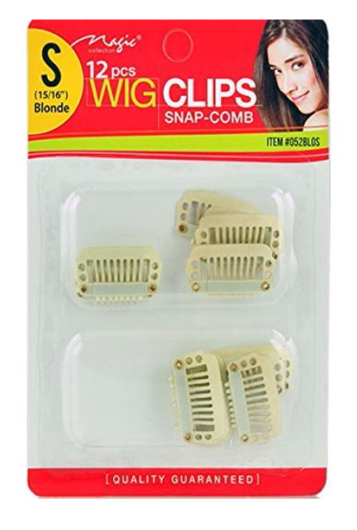 Magic Collection - Wig Clips Snap-Comb Small Blonde 12 Pcs