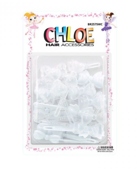 CHLOE BARRETTES RIBBON  24PCS