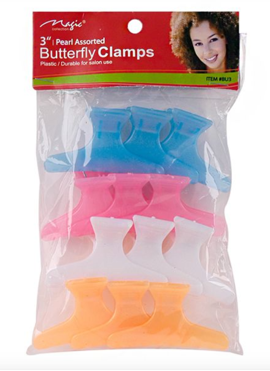 MAGIC COLLECTION CLAMP BUTTERFLY 3&quot; 12PC