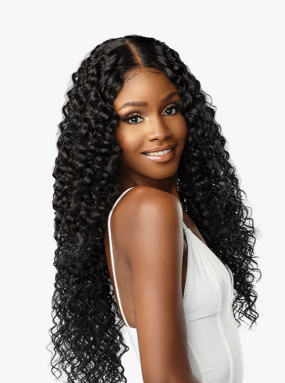 SENSATIONNEL - BUTTA LACE HUMAN HAIR BLEND BOHEMIAN 28″ LACE FRONT WIG