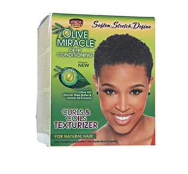 AFRICAN PRIDE OLIVE MIRACLE CURLS &amp; COILS TEXTURIZERS KIT