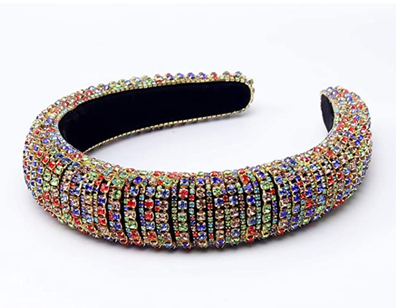 RHINESTONE DECOR HEADBANDS - ASSORTED COLORS