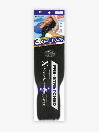 SENSATIONNEL - 3X RUWA PRE-STRETCHED BRAIDING HAIR  24″