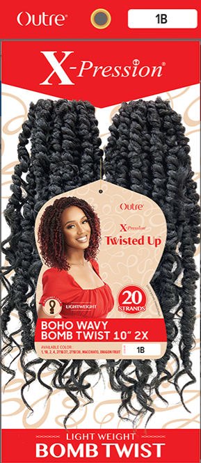 OUTRE - 2X BOHO WAVY BOMB TWIST 10″ CROTCH BRAIDING HAIR