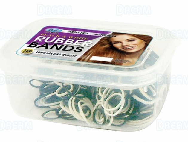 Dream World - Rubber Bands 500CT/JAR Black & White