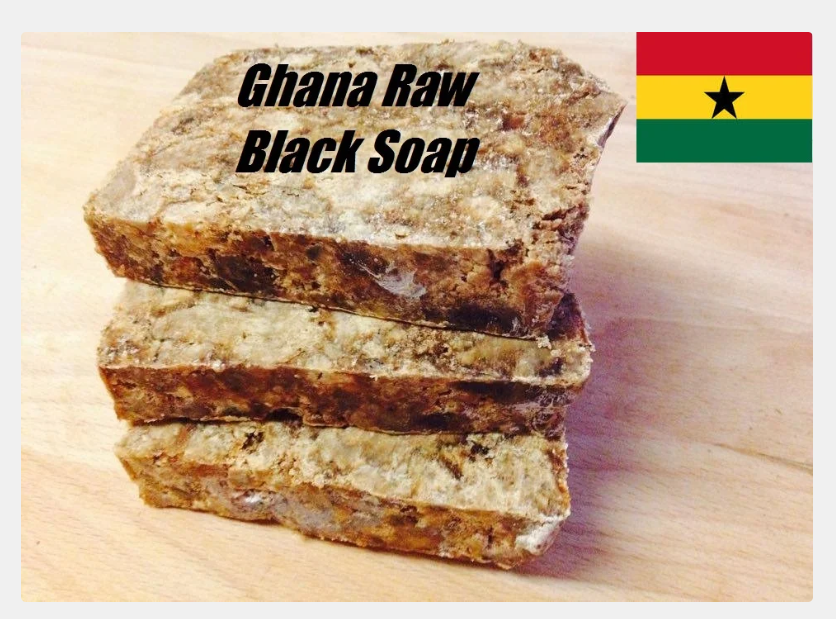 GHANA 100% AFRICAN BLACK SOAP 6 OZ