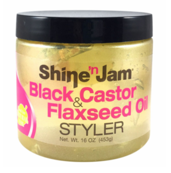 AMPRO SHINE N JAM BLACK CASTOR &amp; FLAXSEED OIL STYLER