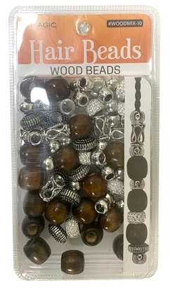 MAGIC COLLECTION WOODEN HAIR BEADS