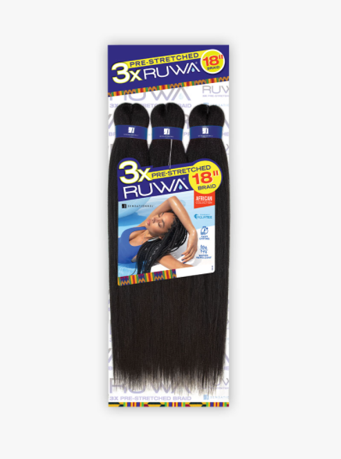 SENSATIONNEL - X-PRESSION-3X RUWA PRE-STRETCHED BRAID 18″