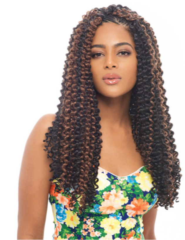 JANET COLLECTIONS - NOIR WATER WAVE BRAID 24″