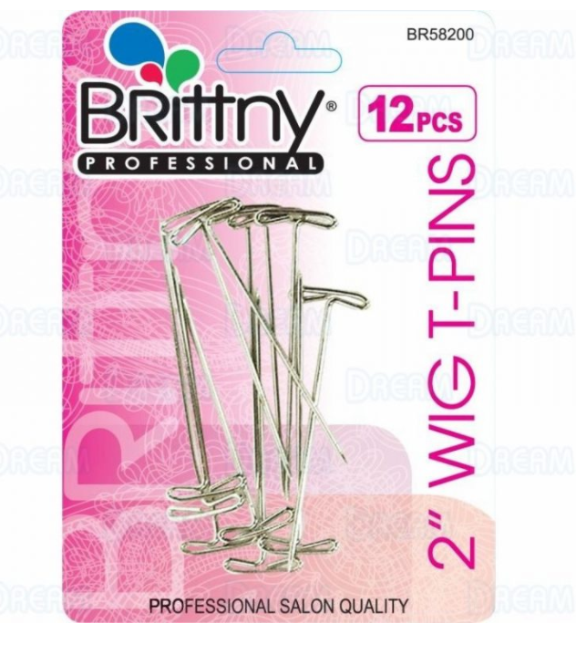 BRITTNY WIG T-PIN 2&quot;  (12PCS)