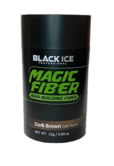 Black Ice Hair Building Fiber - Dark Brown
