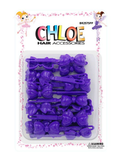CHLOE BARRETTES RIBBON  24PCS