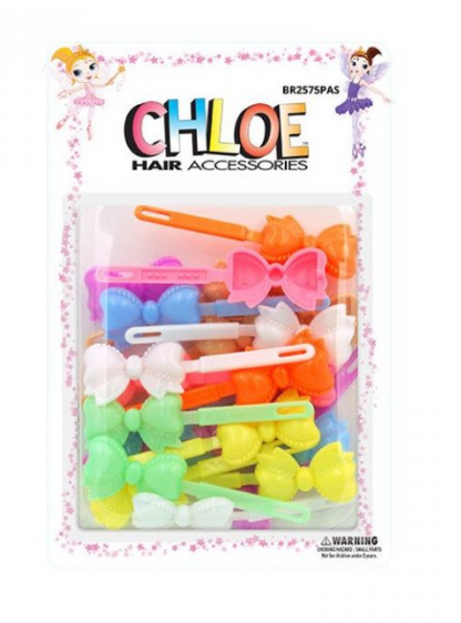 CHLOE BARRETTES RIBBON  24PCS